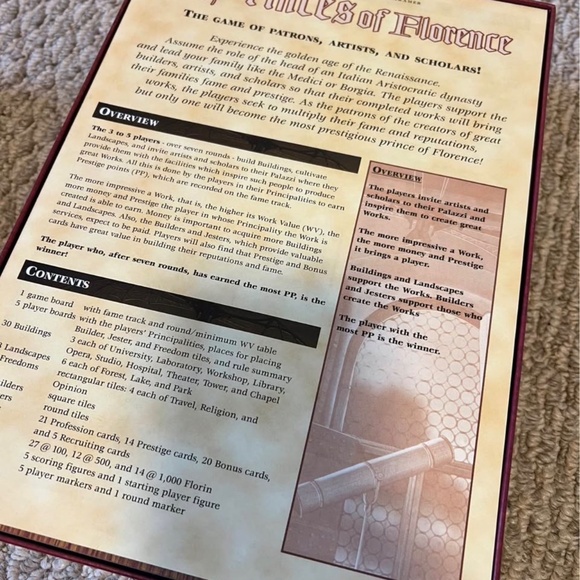 The Princes of Florence Board Game - Picture 2 of 4